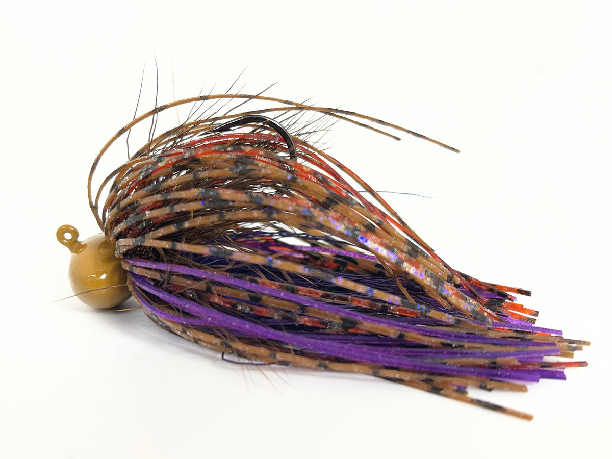 Hybrid football jigs / Hand tied with Silicone Deer and Elk hair Gamakatsu hook.
